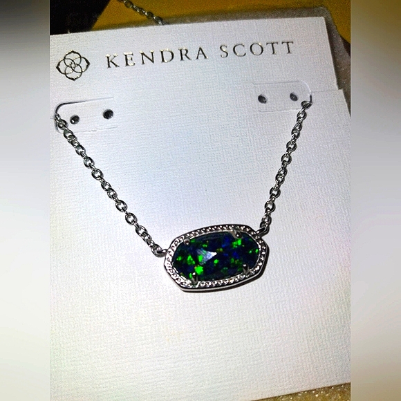 Kendra Scott Elisa Royal Blue or Green Kyocera Opal Gold Plated or Silver - Picture 2 of 16